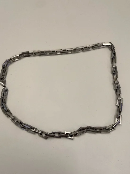 Men's Silver Chain Necklace - Modern Link Design