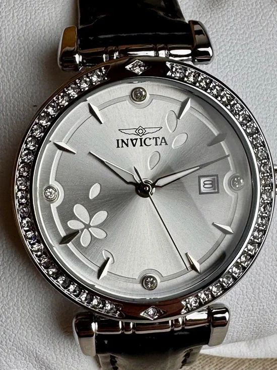 Invicta Celestial Silver-tone/Crystal Accent 33mm Quartz Watch NWT