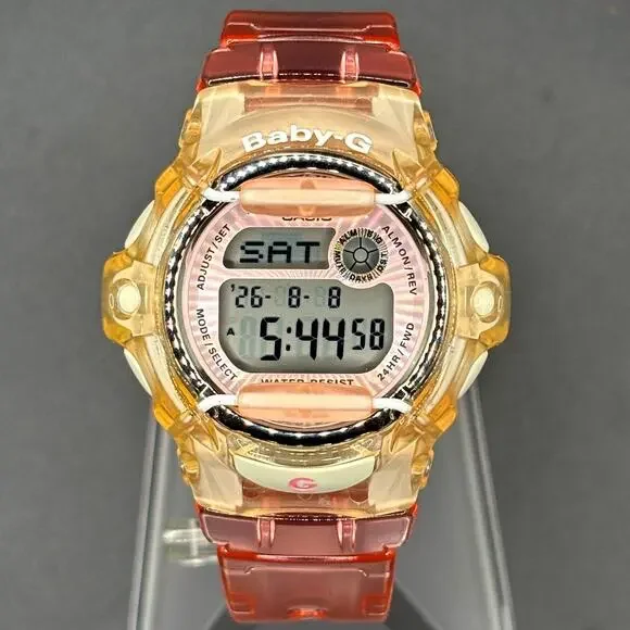 Casio Baby-G BG169R-4 Pink Clear Digital Shock Resistant 200M Women’s Watch