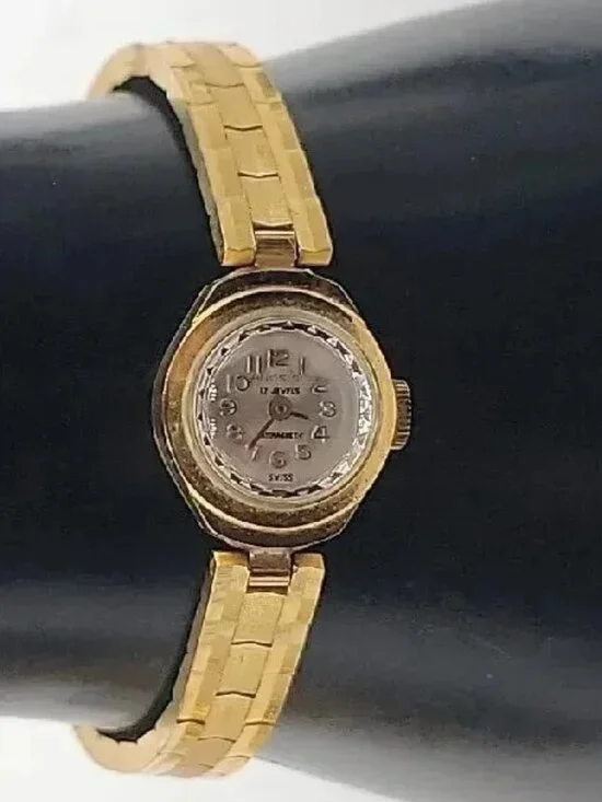VTG Anosis 17-Jewel Wind Ladies Cocktail Watch Swiss Made RUNS 7.5