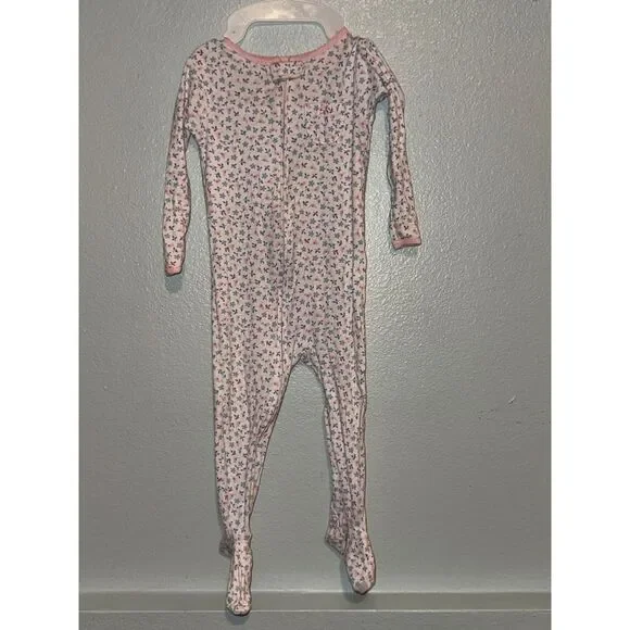 Carter's 24 Months Floral Print Footed Pajamas Sleeper One Piece Pink