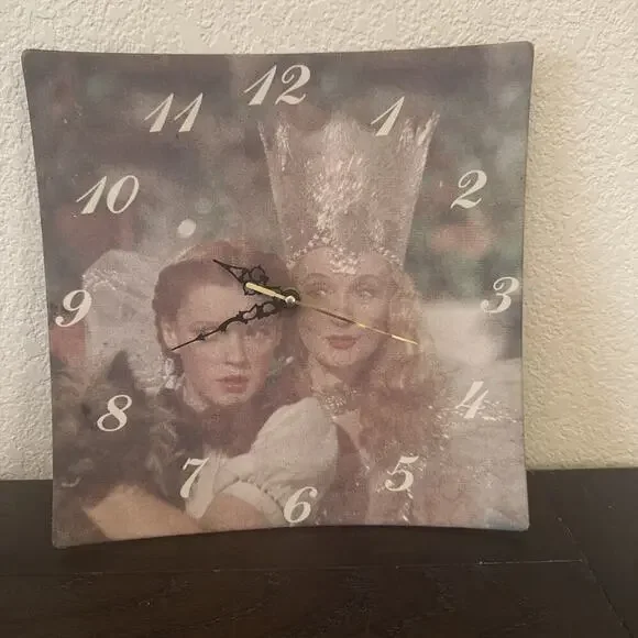 Wizard of Oz Square Clock Dorothy And Glinda 11x11