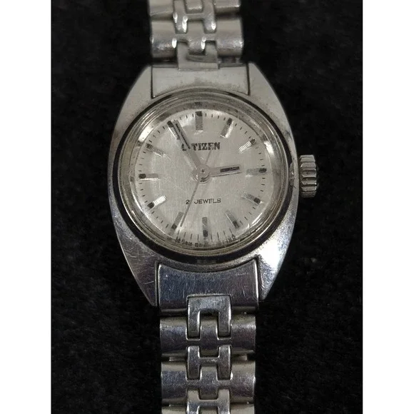 Citizen 6800 Vintage Watch Womens Silver Stainless Steel 21 Jewels‎ Manual