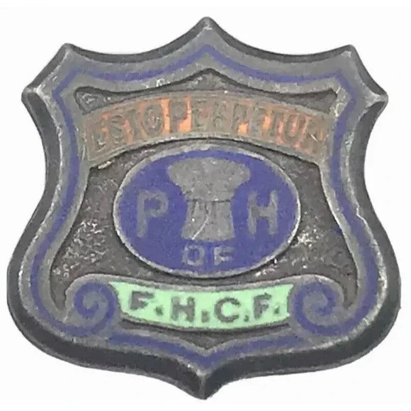 FHCF Vintage Pin Badge Screw Back Vintage Patron Of Husbandry