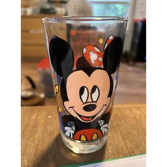 VTG Mickey Minnie Donald Duck Walt Disney Anchor‎ Hocking Tall Drinking Glass