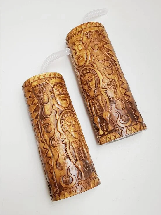 Disney Parks Trader Sam's Plastic Enchanted Tiki Dole Whip Tumbler Sipper Cups