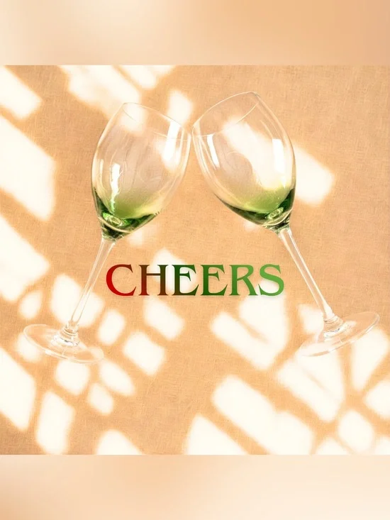 Vintage‎ Pair Green Wine Glasses Retro Clear Bowl with Stem