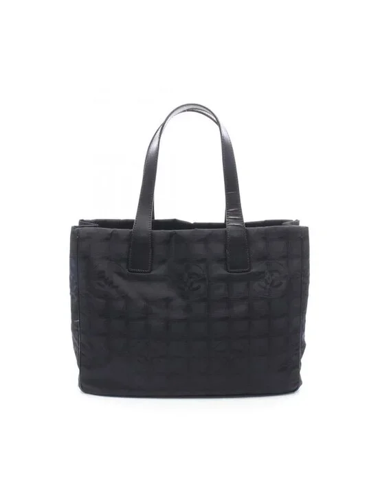 Chanel Tote Bag New Travel Line MM Black Nylon Leather MM
