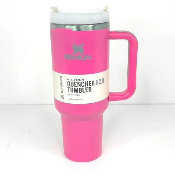Stanley Quencher H2.0 FlowState Tumbler 40oz Pink Stainless Steel‎ Cup New Box