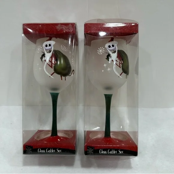 Nightmare Before  Christmas Wine Glasses