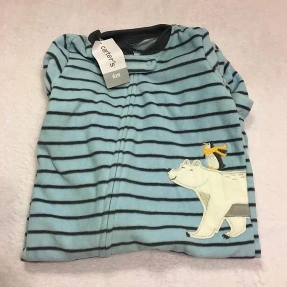 New with tags carters sleep‎ n play fleece 9m