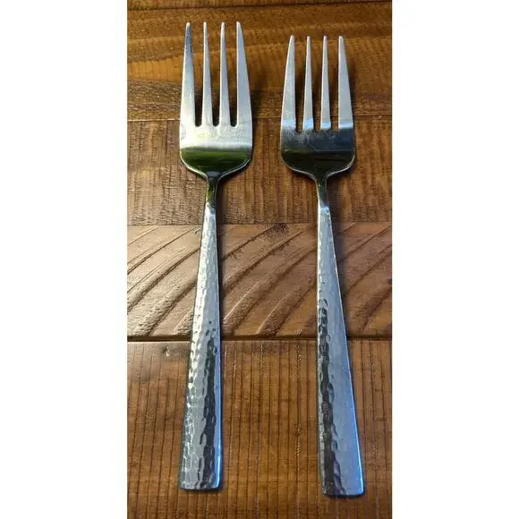 Wallace Continental Hammered Handle‎ Set of 2 Dinner Forks 18/10 Stainless Steel