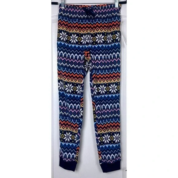 NWT Holiday Kids Pajamas PJs Old Navy Unisex Sz. XS 5 Fleece Pants Fair Isle NEW
