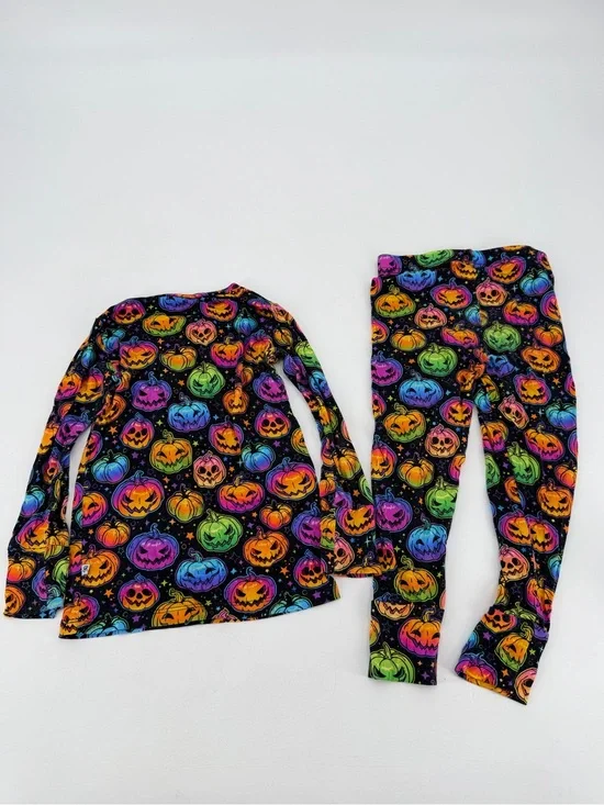 Bums & Roses Halloween Pumpkin Pajamas 4T 4