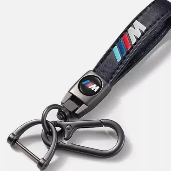 Premium Leather Car Fob Keychain with Screwdriver