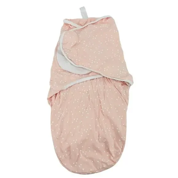 Peanutshell Swaddle Blankets for Baby Girls Pink White Polka Dot 3-6 Months