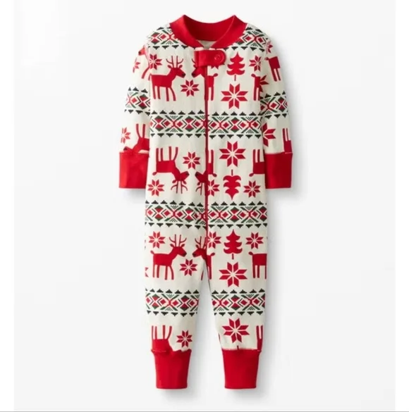 Hanna Andersson Baby Zip Sleeper In Dear Deer Size 3-6 Months