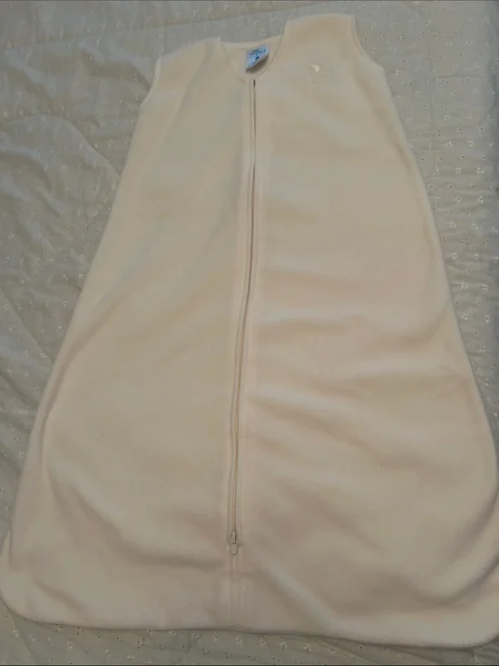 Halo Cream Fleece Sleeveless Sleep Sack with Front Zipper