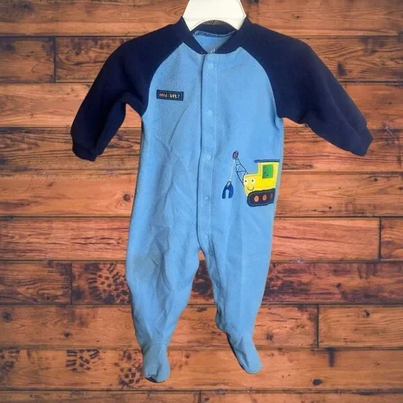 5 for $25🔥3-6 Months‎ Carter's Blue Fleece Footie Pajama Jumpsuit