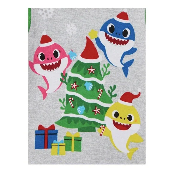 Baby Shark Holiday Christmas Sleepwear Set Size 12M