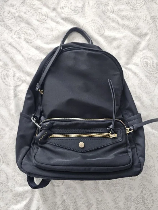 RADLEY LONDON Merchant Backpack Black Jacquard Dog Print Nylon Backpack
