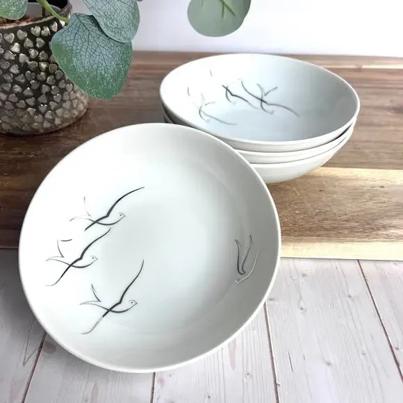 4 Arzberg Silver Flight Fruit Dessert Sauce Bowl 5.25