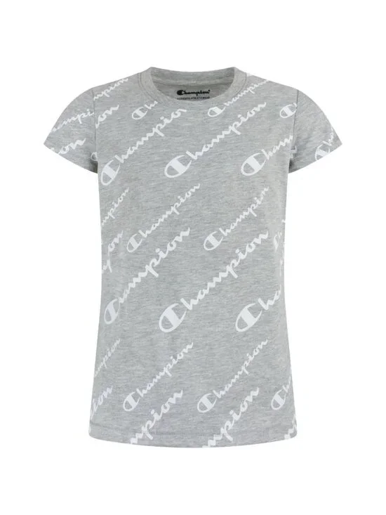 Champion Little Girls Script All Over Print T-shirt