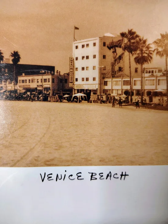 ​Robert Kent Tusler Venice Beach Sepia Panoramic Photography Print Signed Matte