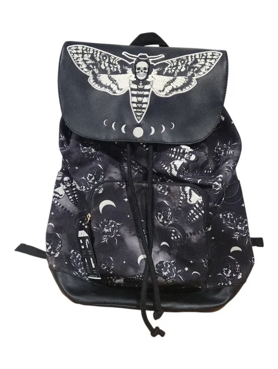 Bioworld Hot Topic Death Moth Celestial Slouch Backpack NWT Goth Moon Phase