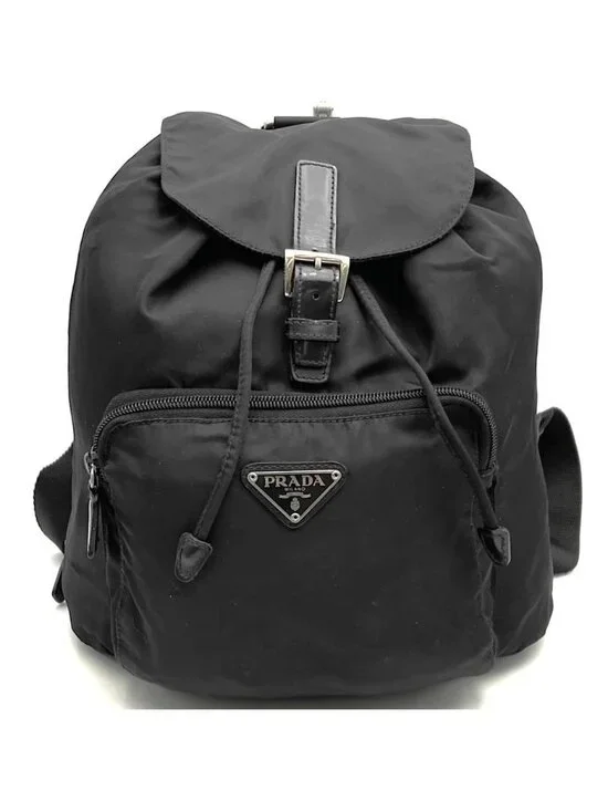 Prada Backpack Nylon Black Vintage