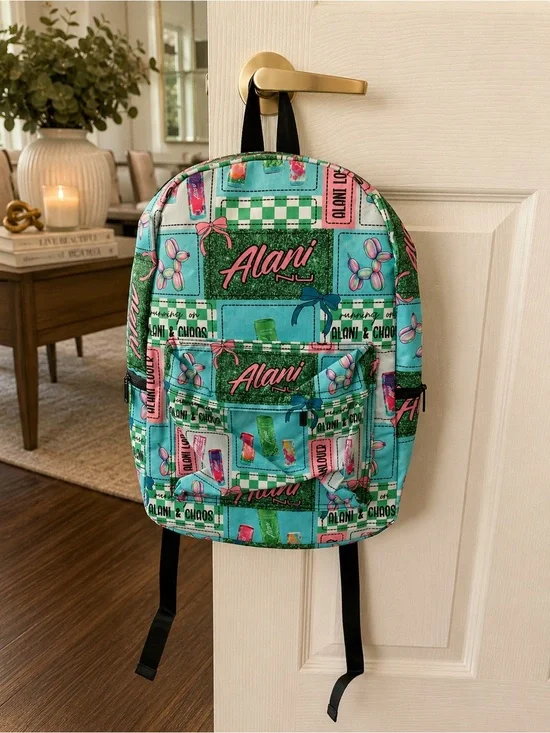 Handmade Alani-Inspired “Running on Alani & Chaos” Backpack NEW