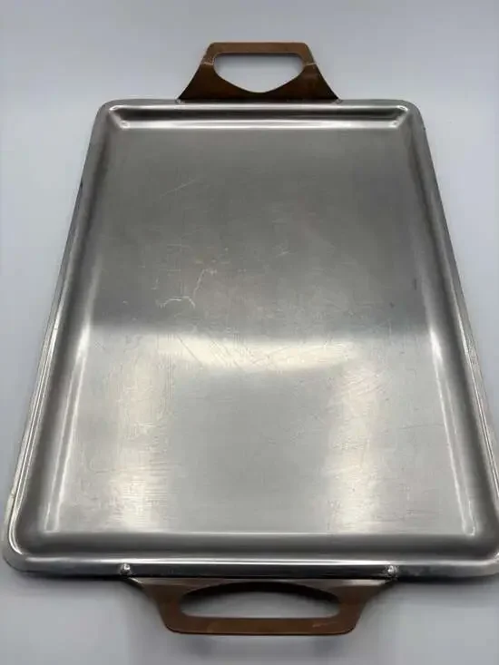 Nu-Trend by Cory Vintage Three Ply Stainless Steel Serving Buffet Tray