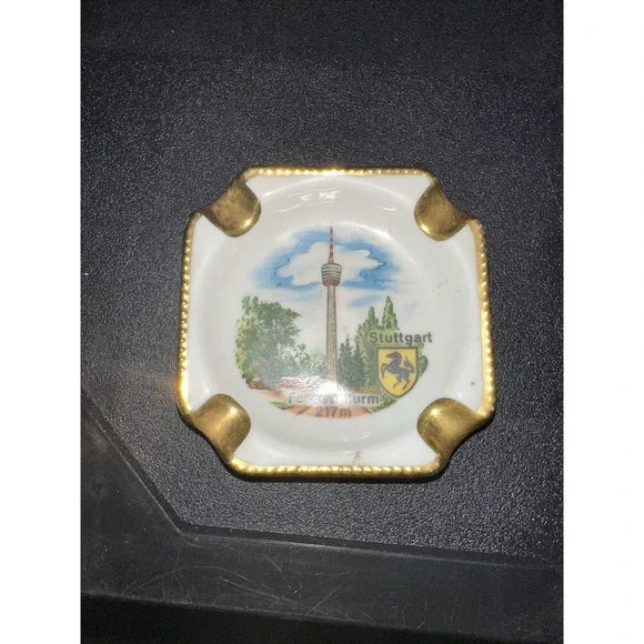 Gerold Porzellan Ashe Tray Vintage Gold Trim