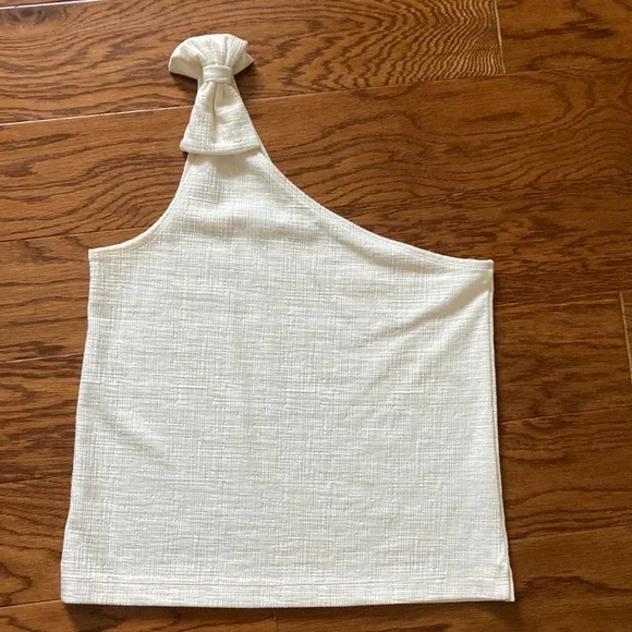 J. Crew One Shoulder Bow Top
