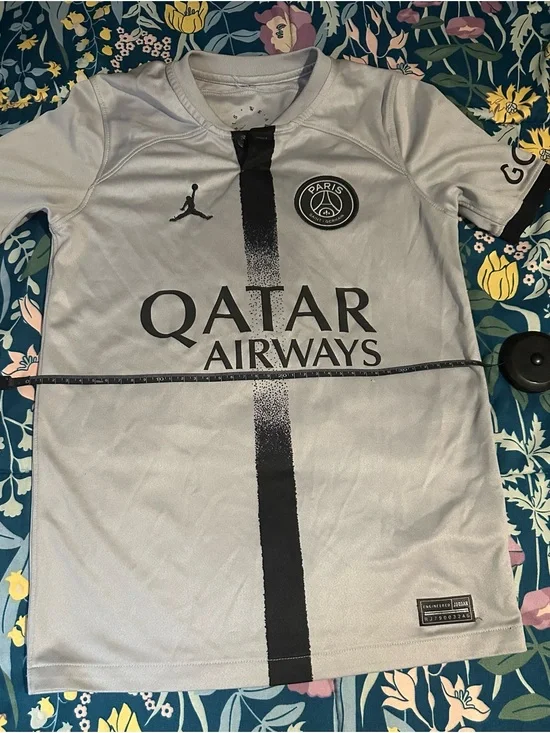 Kids Jersey Top - Light Gray/Black