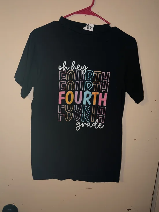Kids Black 'Oh Hey Fourth Grade' Graphic Tee