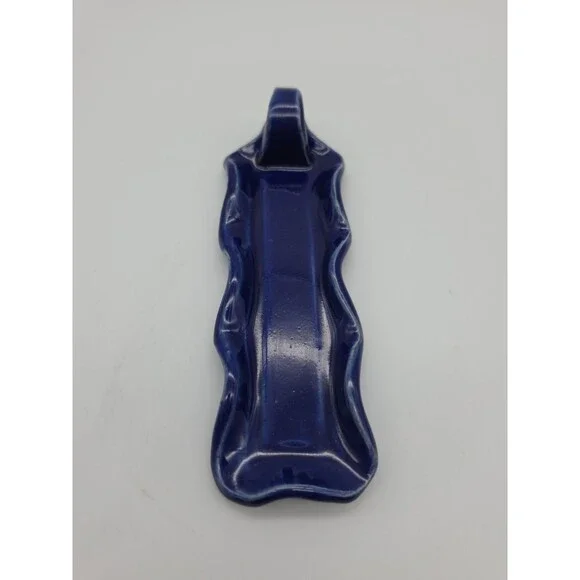 Studio Pottery Butter Dish Tom Jones Fairhope Alabama Cobalt Blue