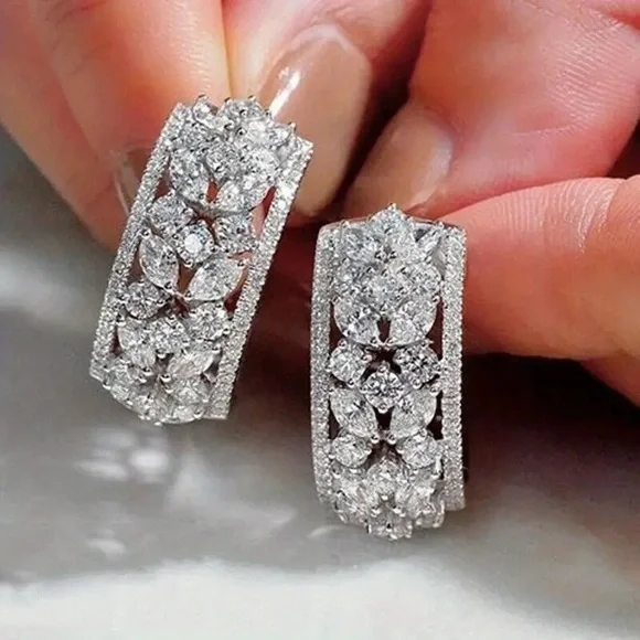 Jcrew Bohemian style zircon earrings perfect for lace linen outfit