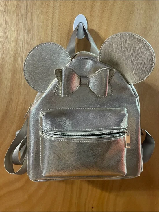 Gold Minnie Mouse Mini Backpack – Metallic Finish