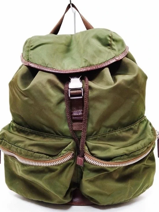 Prada Vintage Green Nylon Backpack | Auth Made in Italy