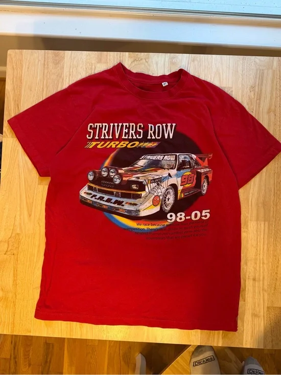 Vintage Strivers Row Turbo Racing Red Graphic Men's Short Sleeve T-Shirt