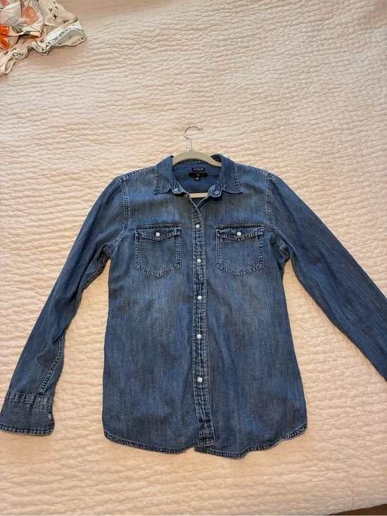 J. Crew Women’s slim fit Denim Button-Down Shirt - Blue