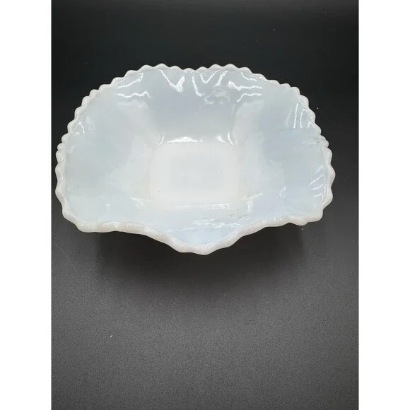 Hazel Atlas Milk Glass Candy Dish