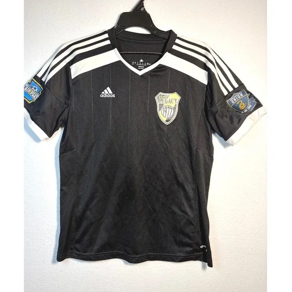 Adidas Soccer Jersey Kids Medium Black EUC Penn Legacy 1977 Philly Union 16