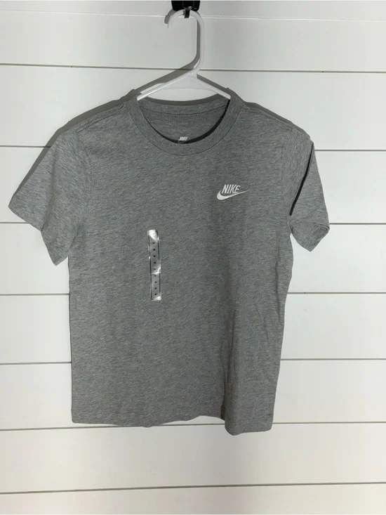 Nike Gray Heather Short Sleeve Tee with White Swoosh