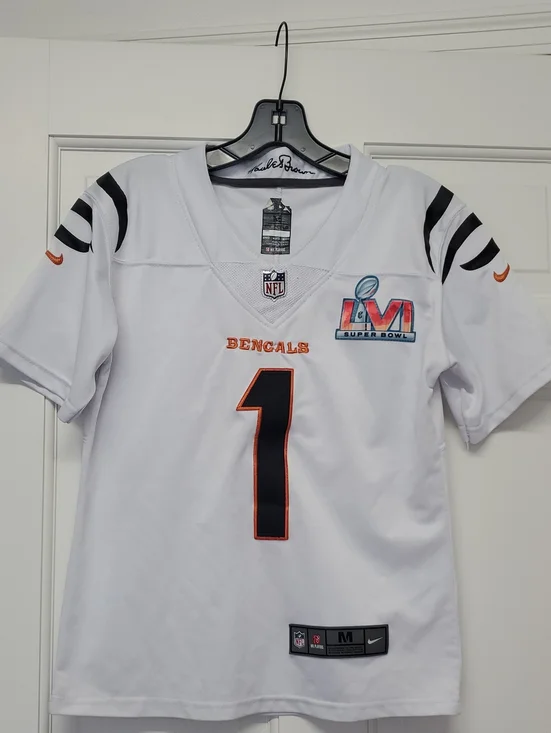 NIke KIDS Cincinnati Bengals White #1 Football Jersey