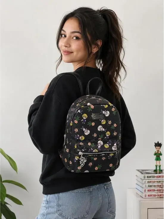 Hunter X Hunter Mini Backpack Black Chibi Anime Characters Gon Killua Kurapika
