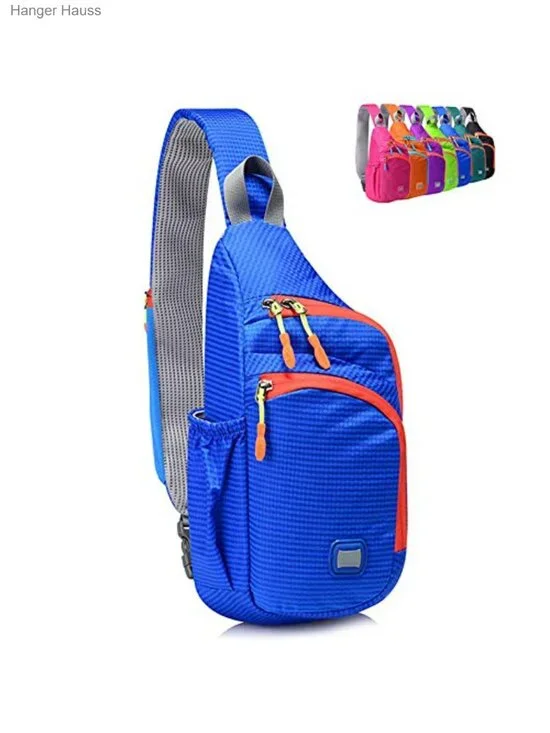 Unisex Sling Backpack Water Resistant Nylon Chest Crossbody Daypack