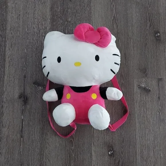 NWOT Sanrio Hello Kitty Plush Adjustable Backpack 14