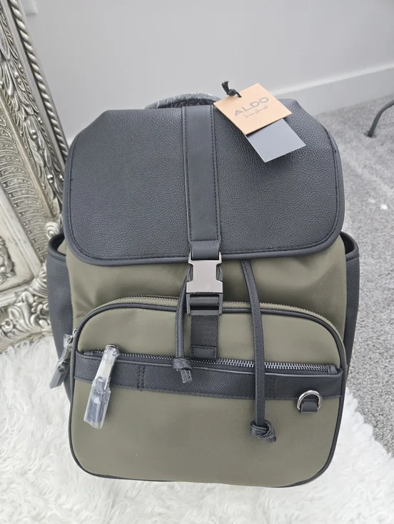 Aldo Perikathhx Unisex Backpack. Olive Black. New.